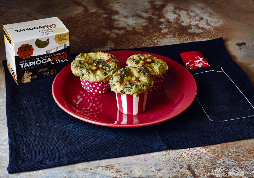 Muffin salgado de tapioca com legumes