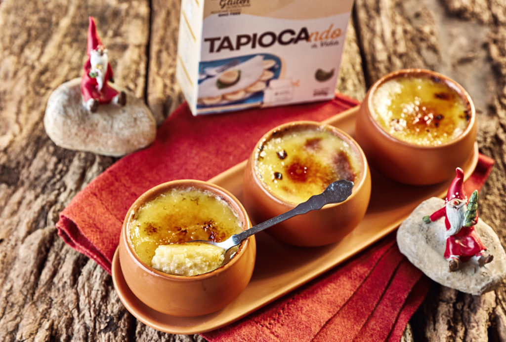 creme brulee cremoso com tapioca